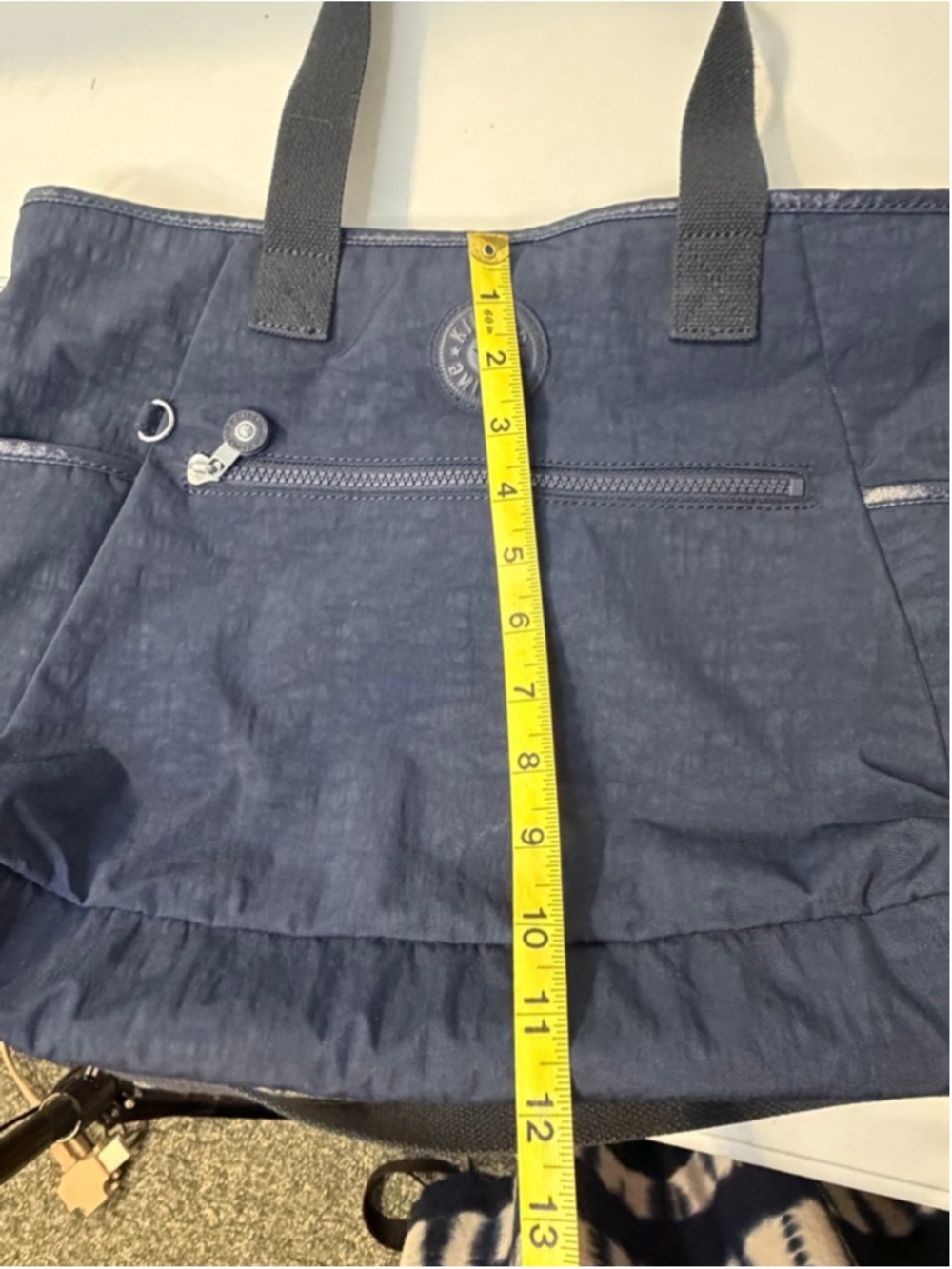 Women's Kipling Navy Tote Bag One Size - Picture 7 of 11